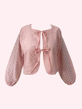 JULIE - PINK TIE FRONT CUTWORK COVERUP
